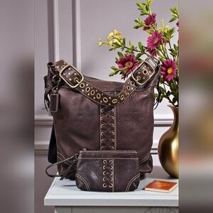 Coach Vintage 2006 Chelsea Laced Hobo Set With Matching Wristlet